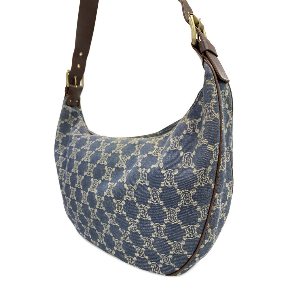 Celine Bag Denim Blue Macadam Hobo Paris